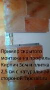 Соляная плитка 20*10*2,5см натуральная из Гималайской соли  не торцованная 